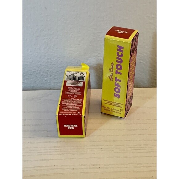 Lime Crime Other - 2X NIB Lime Crime Soft Touch Lipstick - RADICAL RED Matte New In Box Vegan